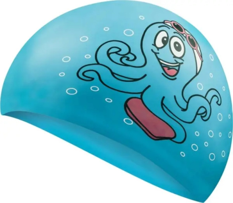 Шапочка для плавания детская Aqua Speed KIDDIE OCTOPUS голубая 142-Octopus