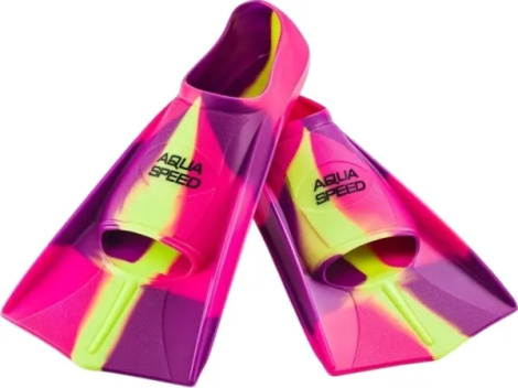 Ласты Aqua Speed TRAINING FINS розово-фиолетово-лаймовые 137-93