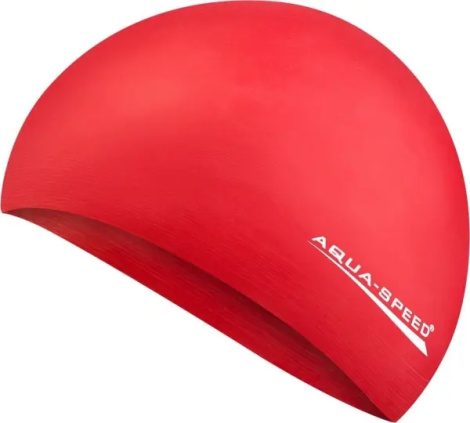 Шапочка для плавания Aqua Speed SOFT LATEX красная 122-31