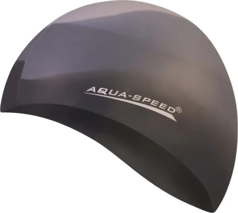 Шапочка для плавания Aqua Speed BUNT серо-темно-серо-черная 113-74