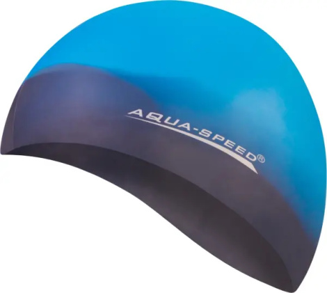 Шапочка для плавания Aqua Speed BUNT голубо-темно-синяя 113-69