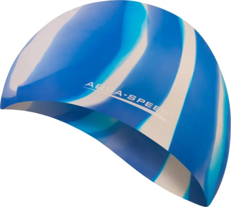 Шапочка для плавания Aqua Speed BUNT сине-белая 113-55