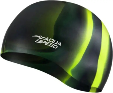 Шапочка для плавания Aqua Speed BUNT черно-желтая 113-34