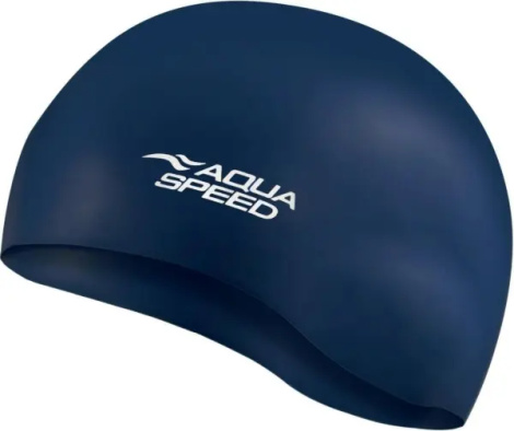 Шапочка для плавания Aqua Speed MONO темно-синяя 111-22