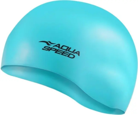 Шапочка для плавания Aqua Speed MONO голубая 111-02