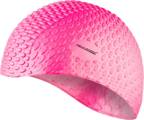 Шапочка для плавания Aqua Speed BUBBLE розовая 102-03