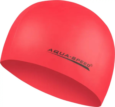 Шапочка для плавания Aqua Speed MEGA красная 100-31