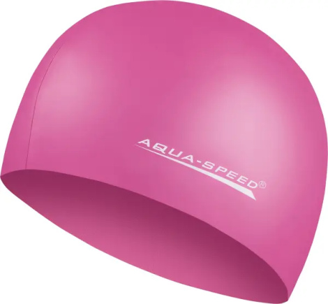 Шапочка для плавания Aqua Speed MEGA темно-розовая 100-27