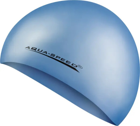 Шапочка для плавания Aqua Speed MEGA голубая 100-02