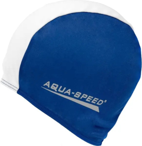 Шапочка для плавания Aqua Speed POLYESTER CAP сине-белая 091-15