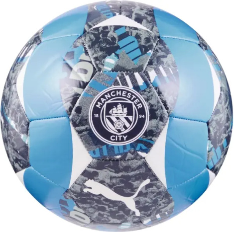 Футбольный мяч Puma MANCHESTER CITY 24/25 PRE-MATCH серо-голубо-белый Размер 5 084548-74