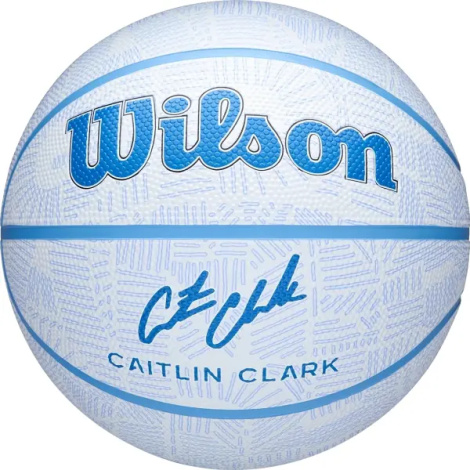 Баскетбольный мяч Wilson CAITLIN CLARK ENVISION бело-голубой Размер 5 WZ3022401XB5