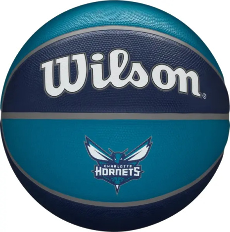 Баскетбольний м'яч Wilson NBA TEAM TRIBUTE CHARLOTTE HORNETS синьо-темно-синій Розмір 7 WTB1300XBCHA