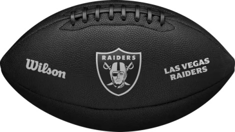 Мяч для американского футбола Wilson NFL TEAM METALLIC PREMIERE LV OF черный Размер 9 WF4015817XBOF