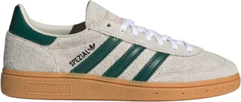 Кеды женские Adidas HANDBALL SPEZIAL бежево-темно-зеленые JS0242