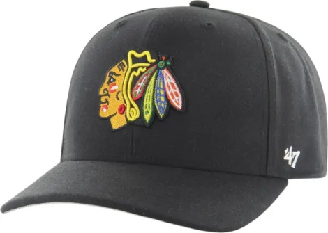 Кепка 47 Brand MVP DP CHICAGO BLACKHAWKS черно-серая H-CLZOE04WBP-BKB