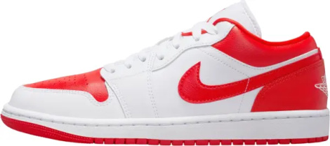 Кросівки жіночі Nike AIR JORDAN 1 LOW біло-червоні DC0774-110