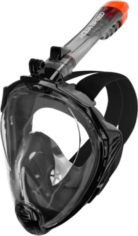 Маска для плавания полнолицевая Aqua Speed DRIFT черная 249-23
