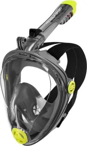 Маска для плавания полнолицевая Aqua Speed SPECTRA 2.0 черно-желтая 247-30