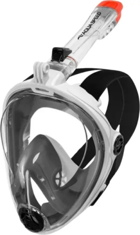 Маска для плавання повнолицьова Aqua Speed SPECTRA 2.0 чорно-біла 247-05