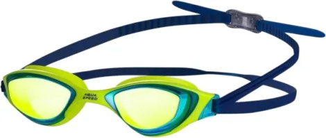 Очки для плавания Aqua Speed XENO MIRROR салатово-темно-синие 195-30