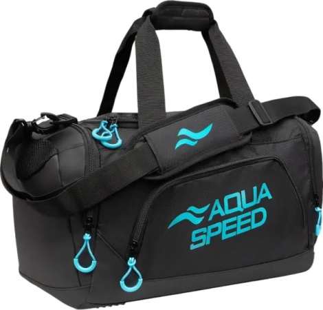 Сумка спортивна Aqua Speed DUFFEL BAG S 33L чорно-блакитна 141-74