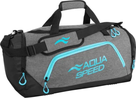 Сумка спортивная Aqua Speed DUFFEL BAG L 43L серо-голубо-черная 141-34