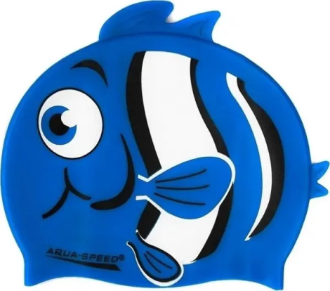 Шапочка для плавания детская Aqua Speed ZOO NEMO сине-белая 115-10-nemo