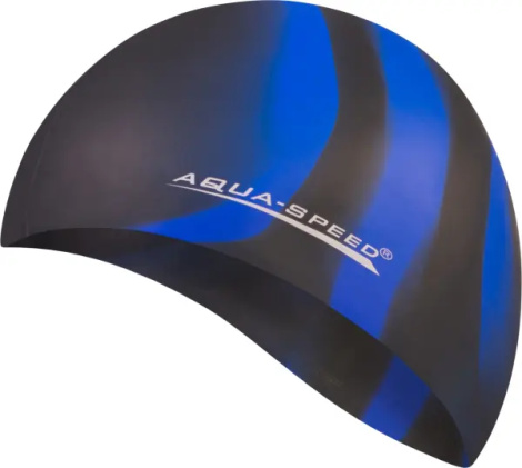 Шапочка для плавания Aqua Speed BUNT сине-черная 113-39