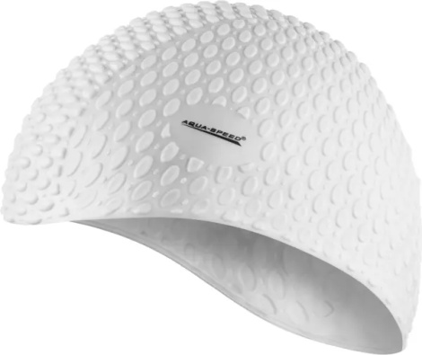 Шапочка для плавання Aqua Speed BUBBLE біла 102-05