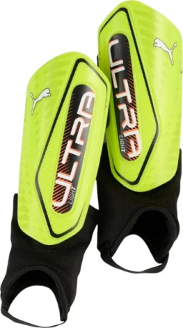 Щитки футбольні Puma ULTRA LIGHT ANKLE лаймово-чорні 030991-07
