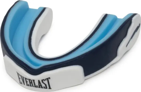 Капа одинарная Everlast EVERGEL MOUTH GUARD голубо-черно-белая P00003603