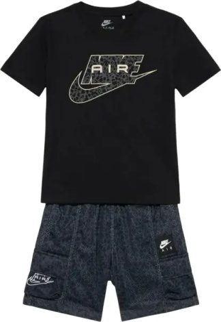 Комплект літній дитячий Nike DRI-FIT AIR чорно-сірий 86P001-693