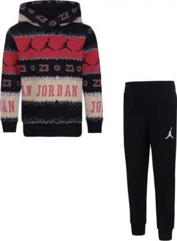 Спортивний костюм дитячий Nike JORDAN MJ HOLIDAY чорно-червоно-бежевий 85C785-023