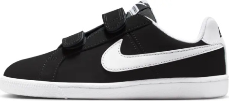 Кроссовки детские Nike COURT ROYALE (PSV) черно-белые 833536-002