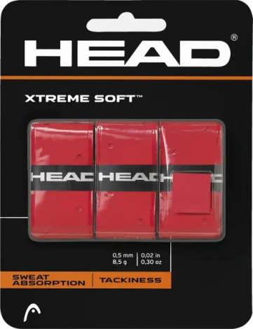 Обмотка для ракеток Head XTREMESOFT OVERGRIP червона (3 штуки) 285-104 red
