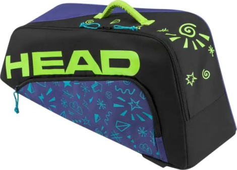 Сумка для тенісу дитяча Head JR TOUR RACKET BAG MONSTER 35L фіолетово-чорно-лаймова 260754