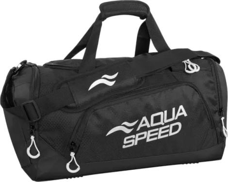 Сумка спортивна Aqua Speed DUFFEL BAG M 35L чорно-біла 141-07