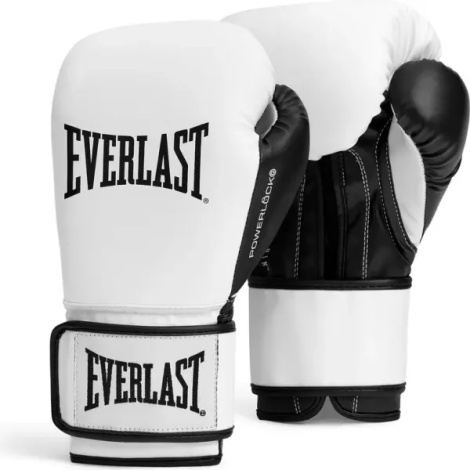 Перчатки боксерские Everlast POWERLOCK OG TRAINING GLOVES бело-черные P00004005-WH-BK