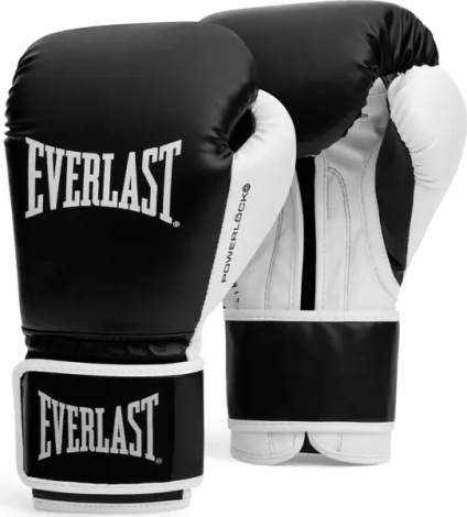 Рукавички боксерські Everlast POWERLOCK OG TRAINING GLOVES чорно-білі P00004005-BK-WH