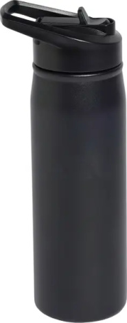 Бутылка для воды Adidas METAL BOTTLE STRAW 600 мл черная KV8999