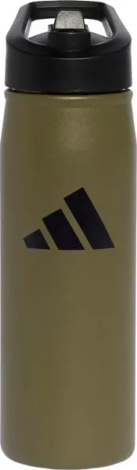 Пляшка для води Adidas METAL BOTTLE SCREW TOP 600 мл оливково-чорна KS9669