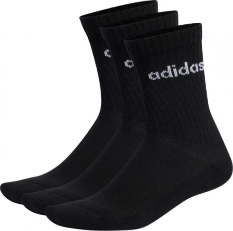 Носки Adidas LINEAR CREW CUSHIONED 3P черные (3 пары) IC1301