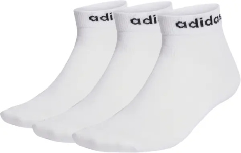 Носки Adidas THINK LINEAR ANKLE 3P белые (3 пары) HT3451