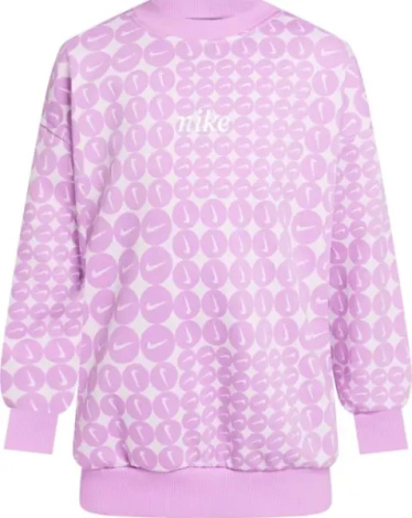 Світшот підлітковий Nike SPORTSWEAR CLUB FLEECE OVERSIZED бузково-світло-рожевий HF8209-532