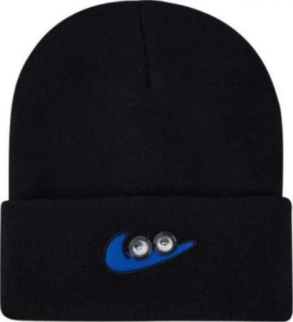 Шапка подростковая Nike PEAK черно-синяя HF7181-010