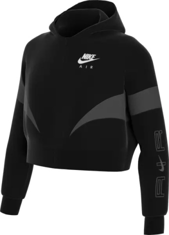 Худі підліткове Nike AIR FRENCH TERRY чорно-сіре DR8508-010