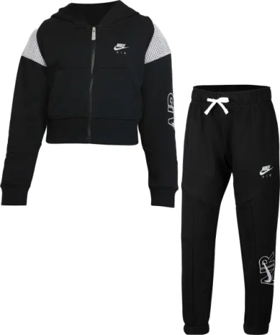 Спортивний костюм підлітковий Nike AIR FRENCH TERRY чорно-білий DM8386-010__DM8373-010