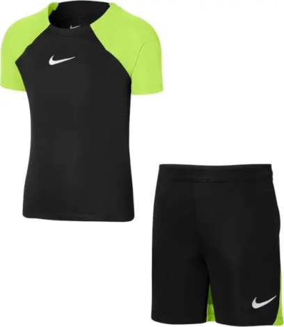 Комплект футбольної форми дитячий Nike DRI-FIT ACADEMY PRO чорно-салатовий DH9484-010