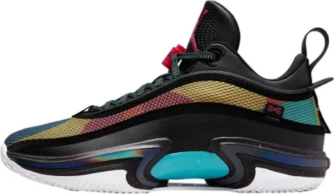 Кроссовки баскетбольные Nike AIR JORDAN XXXVI LOW черно-красно-зеленые DH0833-063